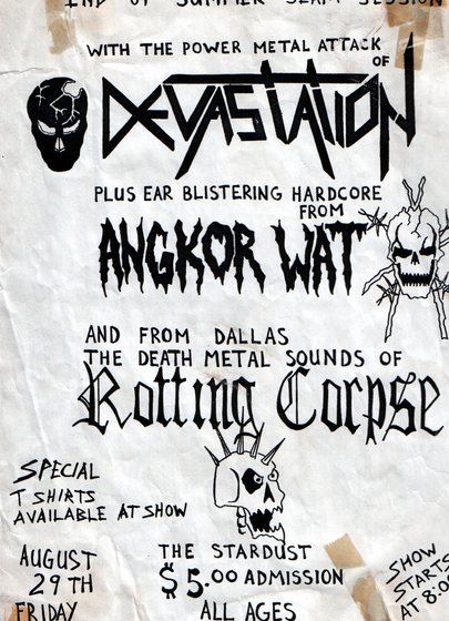 Devastation, Angkor Wat and Rotting Corpse &mdash; The Stardust, August 29th.