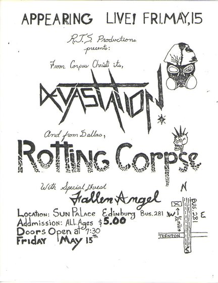 Devastation and Rotting Corpse at the Sun Palace, Edinburg &mdash; Friday, May 15th.