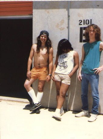 Outside the Rotting Corpse practice space, Arlington 1987