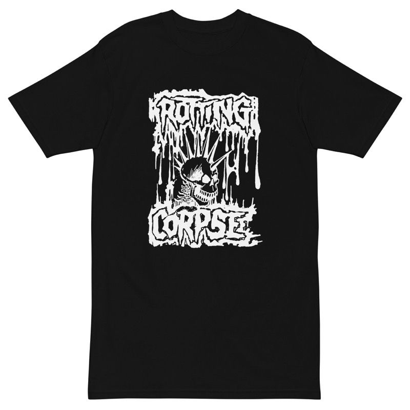 Rotting Corpse white skull tee